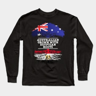 Australian Grown With Egyptian Roots - Gift for Egyptian With Roots From Egypt Long Sleeve T-Shirt